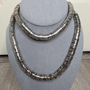 Vintage Mixed Metal Snake Necklace